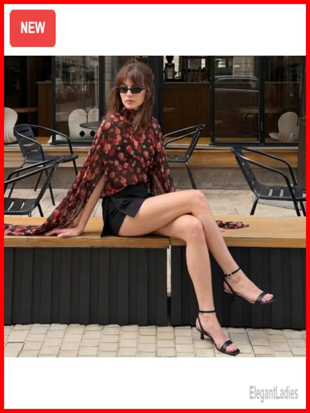 Kitten Heel Sandals Faux Leather Ankle Strap Open Toe Low Heel